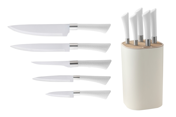 Набір ножів з підставкою 6 предметів Вайт ( шт )