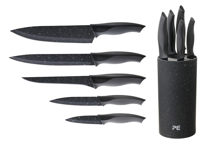 Набір ножів з підставкою 6 предметів Блек ( шт )